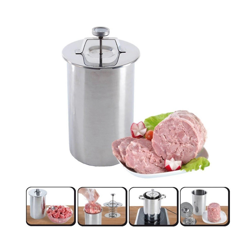 Aparat din inox pentru preparat șuncă presată Klausberg cu termometru, asigură o șuncă de casă compactă și suculentă