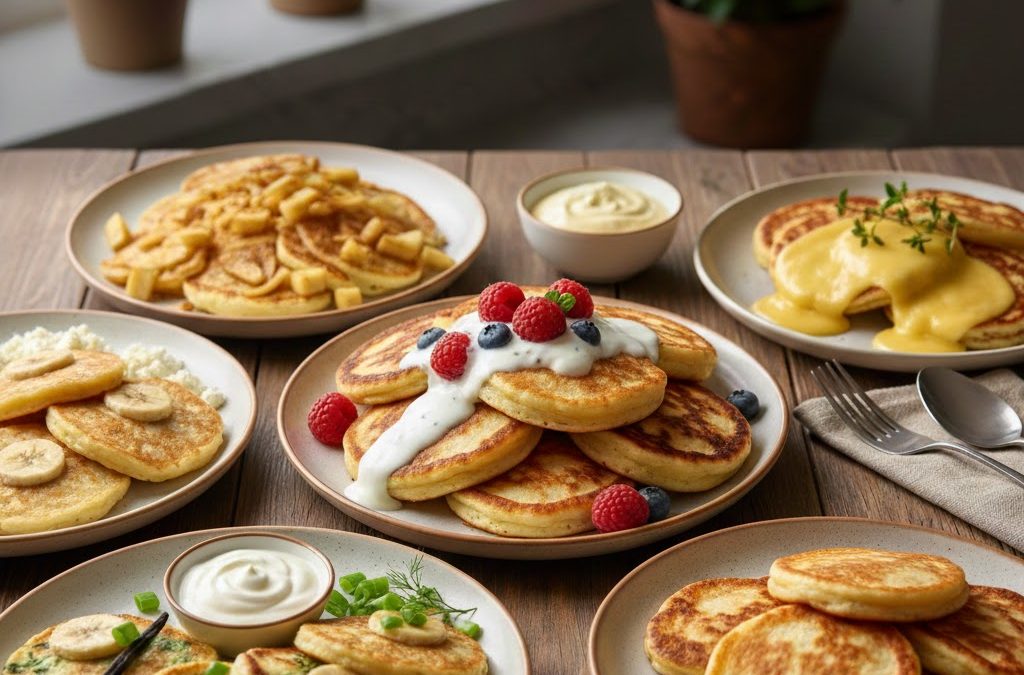 Rețetă clătite cu chefir: Un singur aluat, 6 gusturi diferite