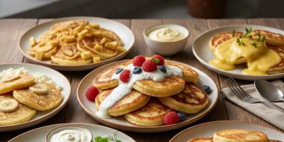 Rețetă clătite cu chefir: Un singur aluat, 6 gusturi diferite