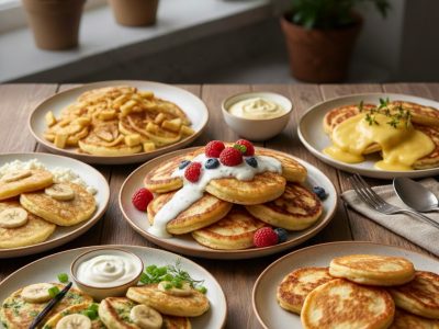 Rețetă clătite cu chefir: Un singur aluat, 6 gusturi diferite