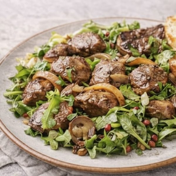 Salată Caldă cu Ficat de Pui și Ciuperci: Un Prânz Gourmet în 15 Minute