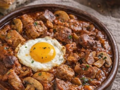 Tochitură Moldovenească: Un Răsfăț Tradițional cu Carne și Ciuperci